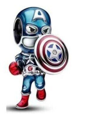 Marvel The Avengers Captain America Charm,Charms fit Pandora Bracelet Necklaces